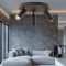 Zoye Ahşap 15'li Geyik Boynuzu Desenli Modern Kafe Restoran. Salon Avize