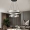 Zora Krom Sıralı 51 Watt Kristal Taşlı Modern Tasarım Yemeke Masası Üstü Salon Led Avize